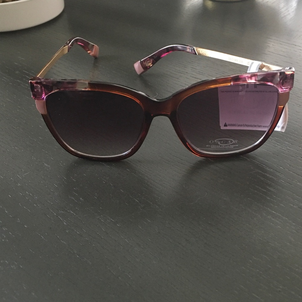 Oscar de la Renta Brown and Pink Gradient Women's Sunglasses
